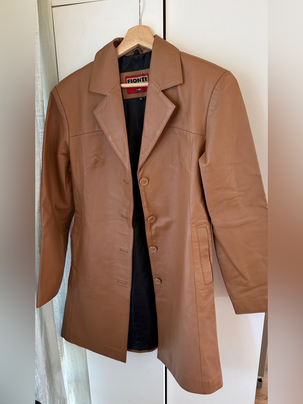 Fionte Italy Tan Nylon Blazer Jacket
